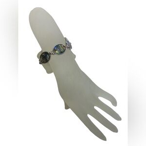 Abalone Shell Oval Shaped Link Bracelet